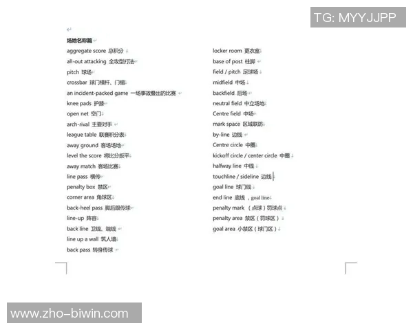 探索足球游戏中的英语词汇与术语解析助你提升游戏体验